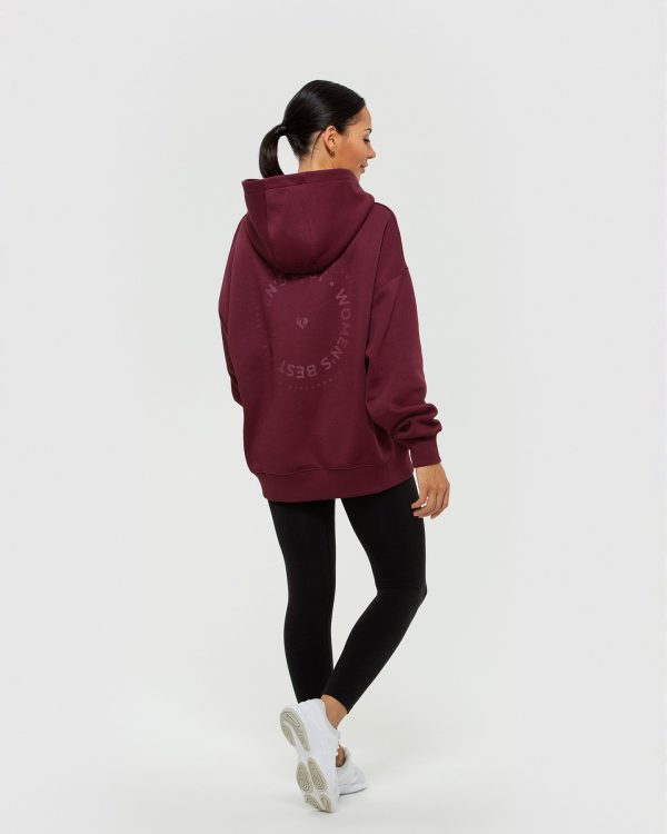 Comfort Oversized Graphic Hoodie | Dark Cherry Schn?ppchen – Bild 2