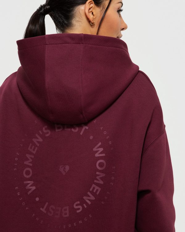 Comfort Oversized Graphic Hoodie | Dark Cherry Schn?ppchen – Bild 5