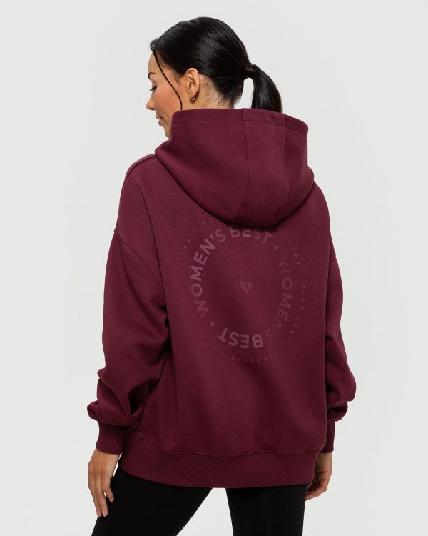 Comfort Oversized Graphic Hoodie | Dark Cherry Schn?ppchen – Bild 4