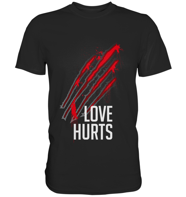 Love Hurts – Blutige Kratzer & Dark Romance | Premium T-Shirt Online-Schn?ppchen