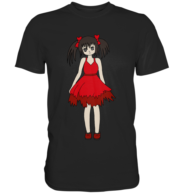 Manga Mädchen im roten Kleid - Premium Shirt Mode