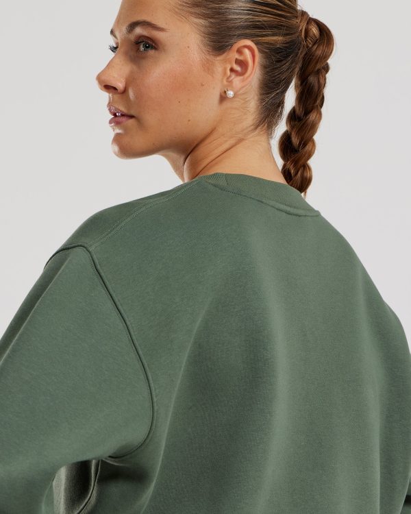 Comfort Cropped Crew Neck | Sage Schn?ppchen – Bild 3