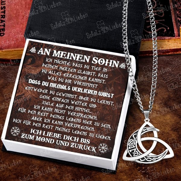Dreifachmond Göttin Halskette - Wikinger - An Meinen Wikinger-Sohn - Entweder Du Gewinnst Oder Du Lernst - Degnya16002 Online-Schn?ppchen