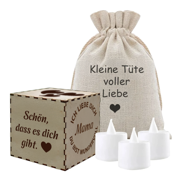 Personalisierte Hölzerne Leuchtbox - Familie - An Meine Mama - Du Bist Wundervoll - Degyl19004 Mode – Bild 3